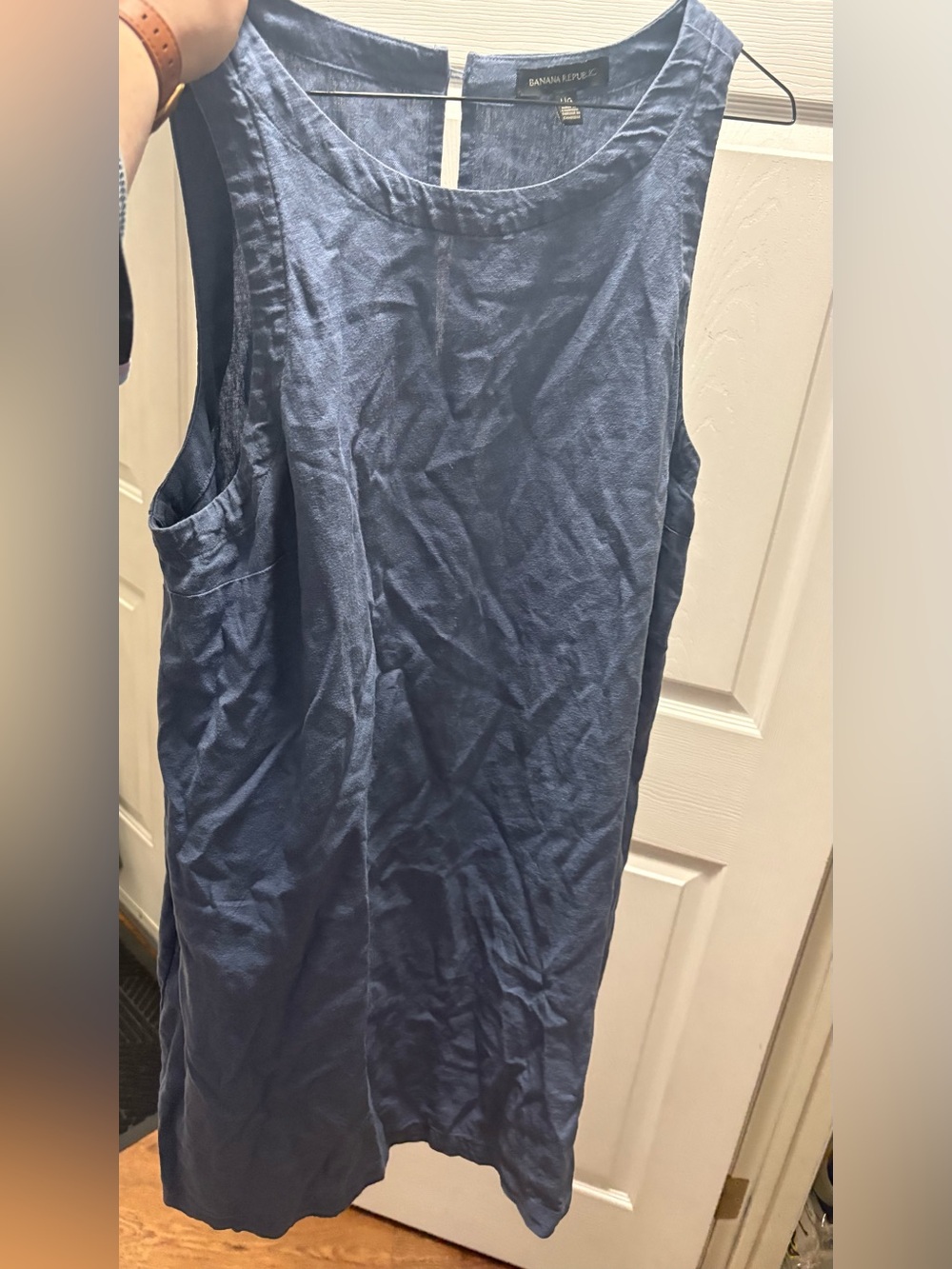 Banana Republic Blue Sleeveless Dress with pockets
